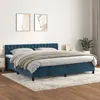Image de vidaXL Boxspring met matras fluweel donkerblauw 200x200 cm3141507
