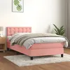 Image de vidaXL Boxspring met matras fluweel roze 80x200 cm3141514