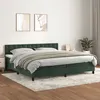 Image de vidaXL Boxspring met matras fluweel donkergroen 200x200 cm3141566