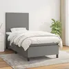 Image de vidaXL Boxspring met matras stof donkergrijs 80x200 cm3141570