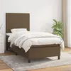 Image de vidaXL Boxspring met matras stof donkerbruin 80x200 cm3141572