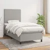 Image de vidaXL Boxspring met matras stof lichtgrijs 100x200 cm3141593