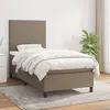 Image de vidaXL Boxspring met matras stof taupe 100x200 cm3141597
