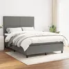 Image de vidaXL Boxspring met matras stof donkergrijs 140x200 cm3141618
