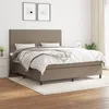 Image de vidaXL Boxspring met matras stof taupe 160x200 cm3141629