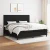 Image de vidaXL Boxspring met matras stof zwart 200x200 cm3141643
