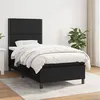 Image de vidaXL Boxspring met matras stof zwart 90x200 cm3141667