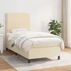 Image de vidaXL Boxspring met matras stof cràmekleurig 90x200 cm3141670