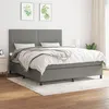 Image de vidaXL Boxspring met matras stof donkergrijs 180x200 cm3141714