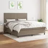 Image de vidaXL Boxspring met matras stof taupe 180x200 cm3141717