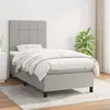 Image de vidaXL Boxspring met matras stof lichtgrijs 80x200 cm3141729