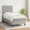 Image de vidaXL Boxspring met matras stof lichtgrijs 90x190 cm3141737
