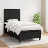 Image de vidaXL Boxspring met matras stof zwart 90x190 cm3141739