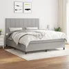 Image de vidaXL Boxspring met matras stof lichtgrijs 180x200 cm3141793