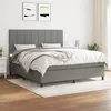 Image de vidaXL Boxspring met matras stof donkergrijs 180x200 cm3141794