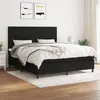 Image de vidaXL Boxspring met matras stof zwart 180x200 cm3141795