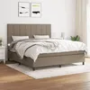 Image de vidaXL Boxspring met matras stof taupe 180x200 cm3141797