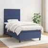 Image de vidaXL Boxspring met matras stof blauw 80x200 cm3141815