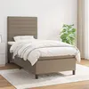 Image de vidaXL Boxspring met matras stof taupe 90x200 cm3141829