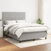 Image de vidaXL Boxspring met matras stof lichtgrijs 140x190 cm3141849