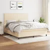 Image de vidaXL Boxspring met matras stof cràmekleurig 160x200 cm3141870