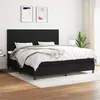Image de vidaXL Boxspring met matras stof zwart 200x200 cm3141883