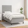 Image de vidaXL Boxspring met matras stof lichtgrijs 90x190 cm3141897