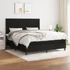 Image de vidaXL Boxspring met matras stof zwart 160x200 cm3141947