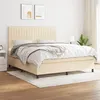 Image de vidaXL Boxspring met matras stof cràmekleurig 180x200 cm3141958