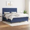 Image de vidaXL Boxspring met matras stof blauw 180x200 cm3141959