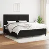 Image de vidaXL Boxspring met matras stof zwart 200x200 cm3141963