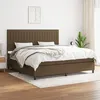 Image de vidaXL Boxspring met matras stof donkerbruin 200x200 cm3141964