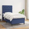Image de vidaXL Boxspring met matras stof blauw 80x200 cm3141975