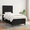 Image de vidaXL Boxspring met matras stof zwart 90x190 cm3141979