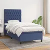 Image de vidaXL Boxspring met matras stof blauw 90x200 cm3141991