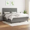 Image de vidaXL Boxspring met matras stof donkergrijs 160x200 cm3142026