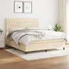 Image de vidaXL Boxspring met matras stof cràmekleurig 180x200 cm3142038