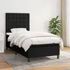 Image de vidaXL Boxspring met matras stof zwart 80x200 cm3142051