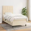 Image de vidaXL Boxspring met matras stof cràmekleurig 80x200 cm3142054
