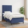 Image de vidaXL Boxspring met matras stof blauw 80x200 cm3142055