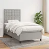 Image de vidaXL Boxspring met matras stof lichtgrijs 90x200 cm3142065