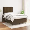 Image de vidaXL Boxspring met matras stof donkerbruin 120x200 cm3142084