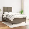 Image de vidaXL Boxspring met matras stof taupe 120x200 cm3142085