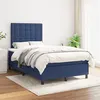 Image de vidaXL Boxspring met matras stof blauw 120x200 cm3142087
