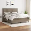 Image de vidaXL Boxspring met matras stof taupe 160x200 cm3142109