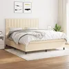 Image de vidaXL Boxspring met matras stof cràmekleurig 160x200 cm3142110