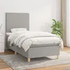 Image de vidaXL Boxspring met matras stof lichtgrijs 100x200 cm3142153
