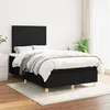 Image de vidaXL Boxspring met matras stof zwart 120x200 cm3142163