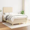 Image de vidaXL Boxspring met matras stof cràmekleurig 120x200 cm3142166