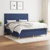 Image de vidaXL Boxspring met matras stof blauw 180x200 cm3142199